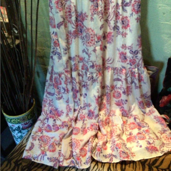 Clearance 🌸SLE ! Lavender brown floral maxi babydoll dress - Picture 2 of 7